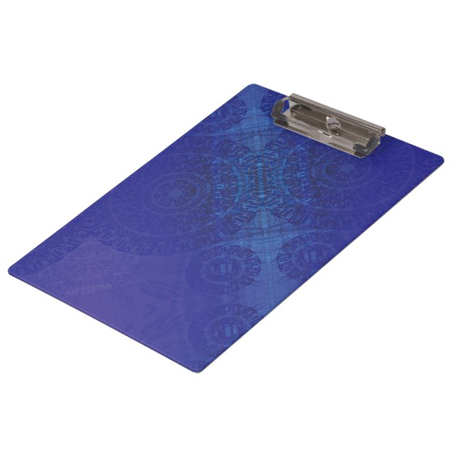 Acceptance | Blue Indigo Violet Boho Medallions Clipboard (Angled)