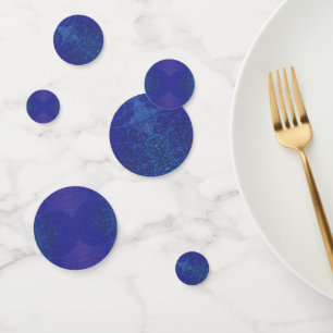 Acceptance   Blue Indigo Violet Boho Medallions Confetti