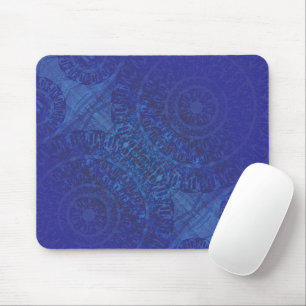 Acceptance   Blue Indigo Violet Boho Medallions Mouse Pad