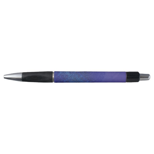 Acceptance | Blue Indigo Violet Boho Medallions Pen (Front)