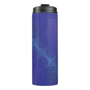 Acceptance   Blue Indigo Violet Boho Medallions Thermal Tumbler