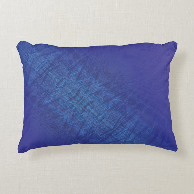 Acceptance | Blue Indigo Violet Shibori Pattern Accent Pillow (Front)