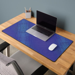 Acceptance   Blue Indigo Violet Shibori Pattern Desk Mat