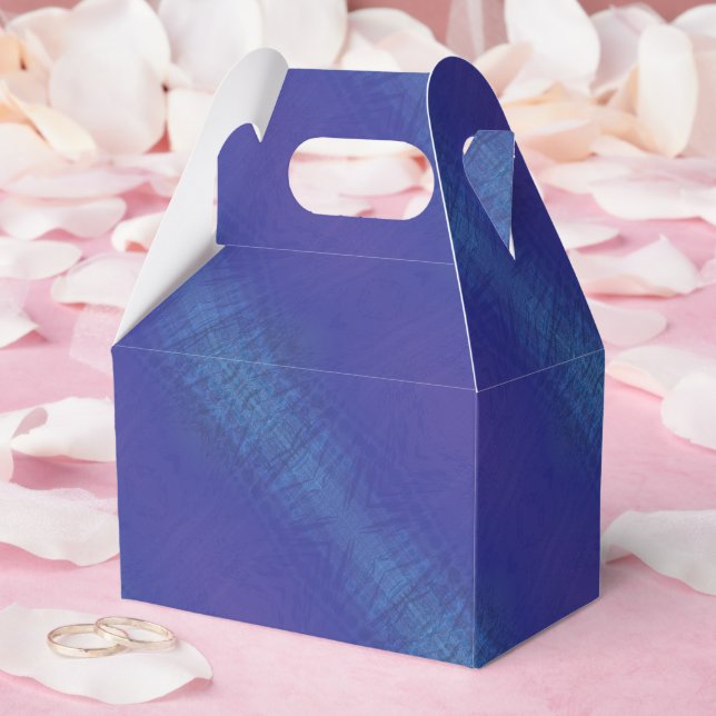 Acceptance | Blue Indigo Violet Shibori Pattern Favor Box (Wedding)