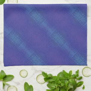 Acceptance   Blue Indigo Violet Shibori Pattern Kitchen Towel