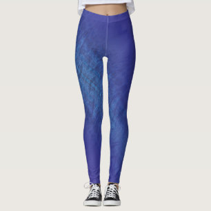 Acceptance Blue Indigo Violet Shibori Pattern Leggings