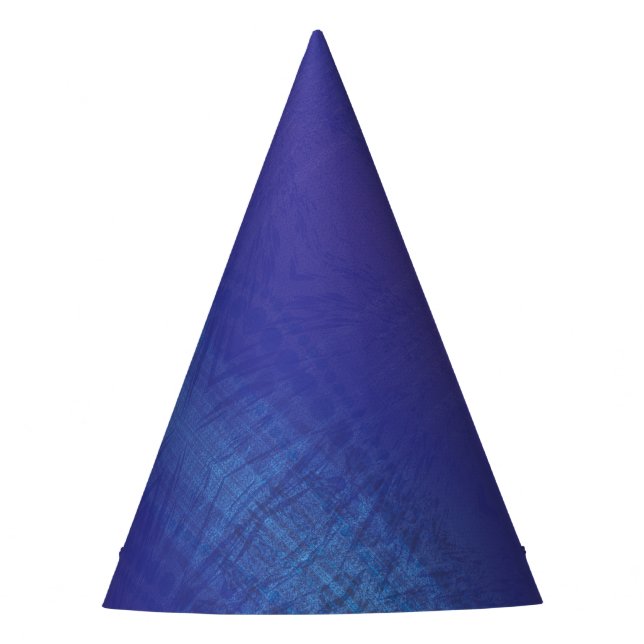 Acceptance | Blue Indigo Violet Shibori Pattern Party Hat (Front)