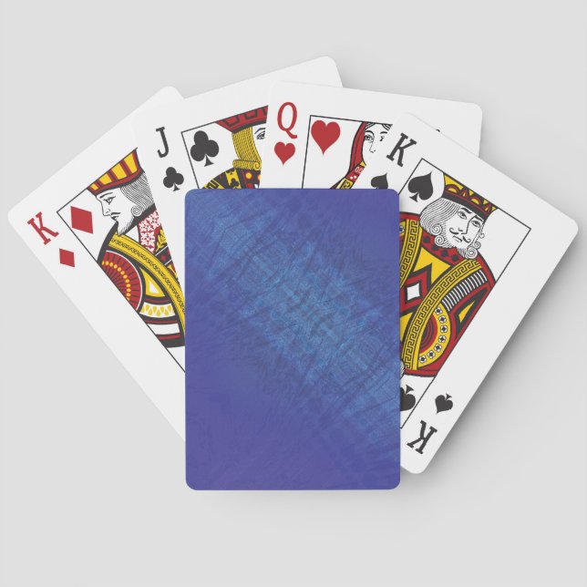 Acceptance | Blue Indigo Violet Shibori Pattern Playing Cards (Back)