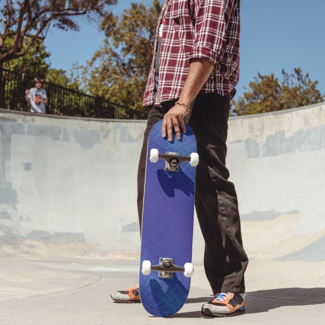 Acceptance | Blue Indigo Violet Shibori Pattern Skateboard (Outdoor 2)