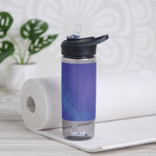 Acceptance Blue Indigo Violet Shibori Pattern Water Bottle