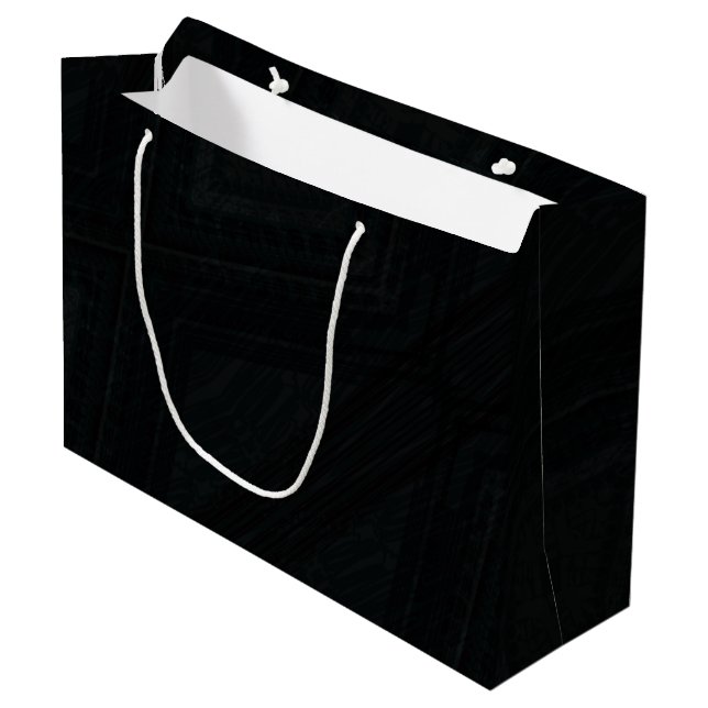 Acceptance | Dark Abstract Texture Large Gift Bag (Front Angled)