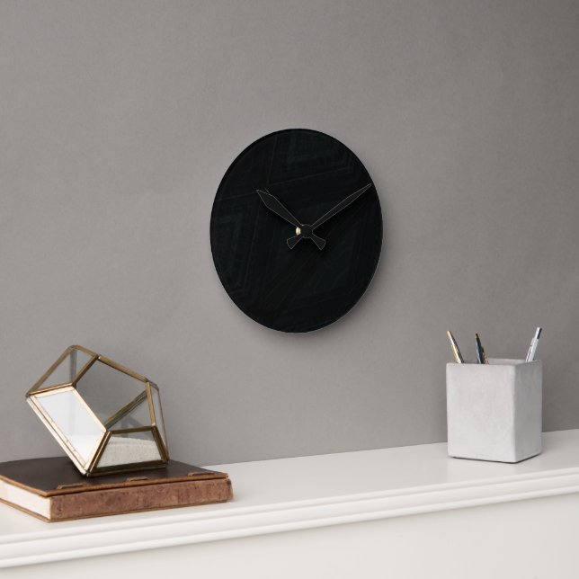 Acceptance | Dark Abstract Texture Round Clock (Office)