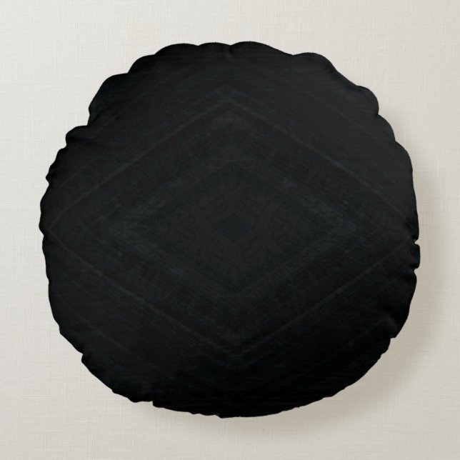 Acceptance | Dark Abstract Texture Round Pillow (Front)