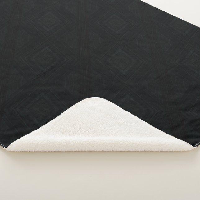 Acceptance | Dark Abstract Texture Sherpa Blanket (3/4)