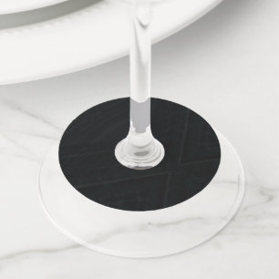 Acceptance Dark Abstract Texture Wine Glass Tag