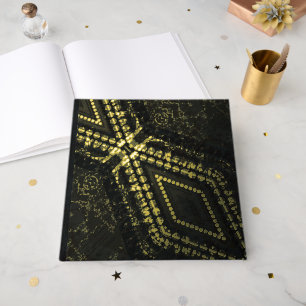 Acceptance   Dark Boho Texture Guest Book