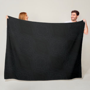 Acceptance   Dark Geometric Texture Fleece Blanket