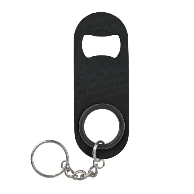 Acceptance | Dark Geometric Texture Keychain Bottle Opener (Front)