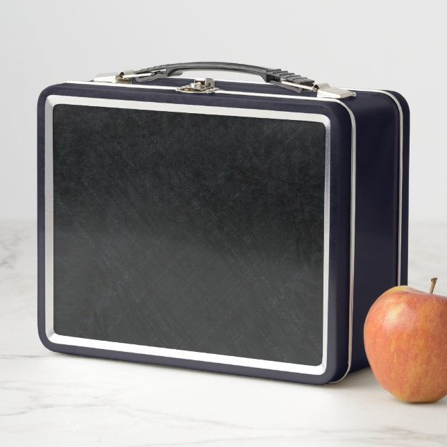 Acceptance | Dark Geometric Texture Metal Lunch Box (In Situ)