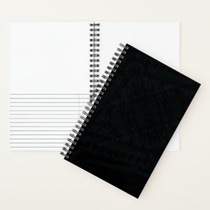 Acceptance   Dark Geometric Texture Notebook