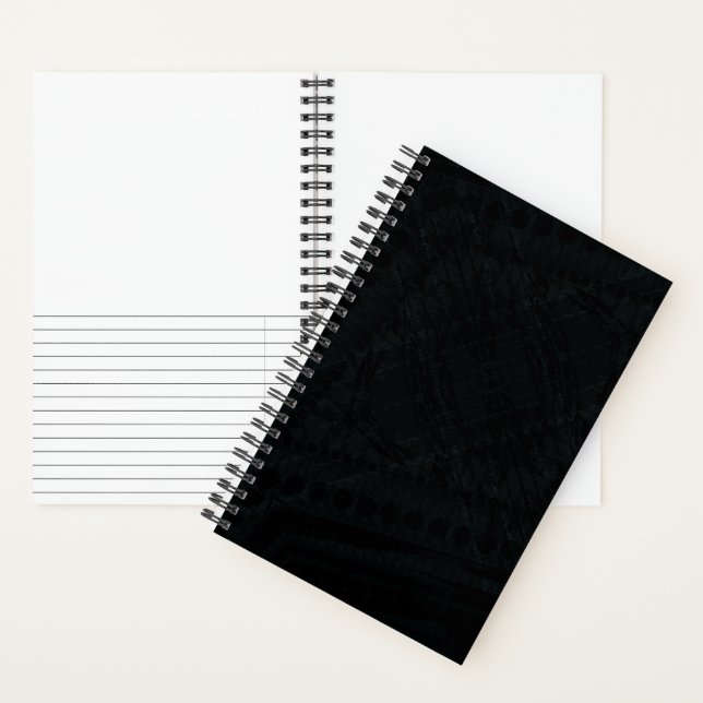Acceptance | Dark Geometric Texture Notebook (Inside)