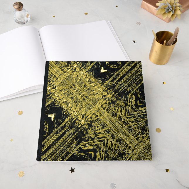 Acceptance | Dark Shibori Texture Guest Book (Front Open)