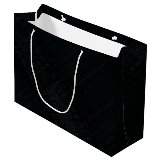 Acceptance | Dark Shibori Texture Large Gift Bag (Front Angled)