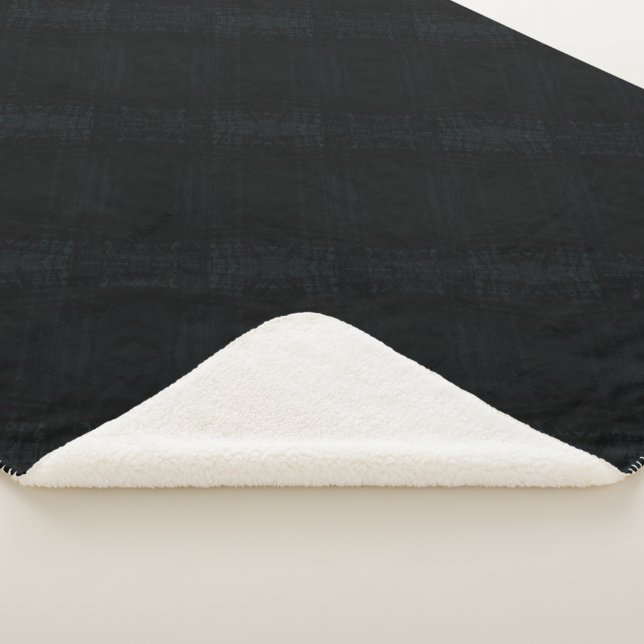 Acceptance | Dark Shibori Texture Sherpa Blanket (3/4)