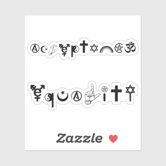 Acceptance Equality Symbols 2 (Sheet)