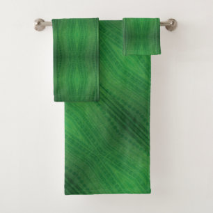 Acceptance   Green Eclectic Boho Pattern Bath Towel Set