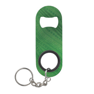 Acceptance Green Eclectic Boho Pattern Keychain Bottle Opener