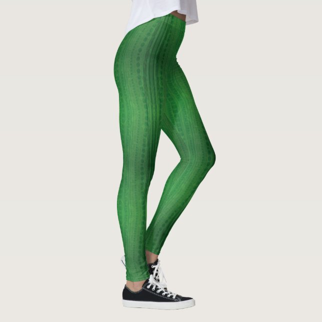 Acceptance | Green Eclectic Boho Pattern Leggings (Right)