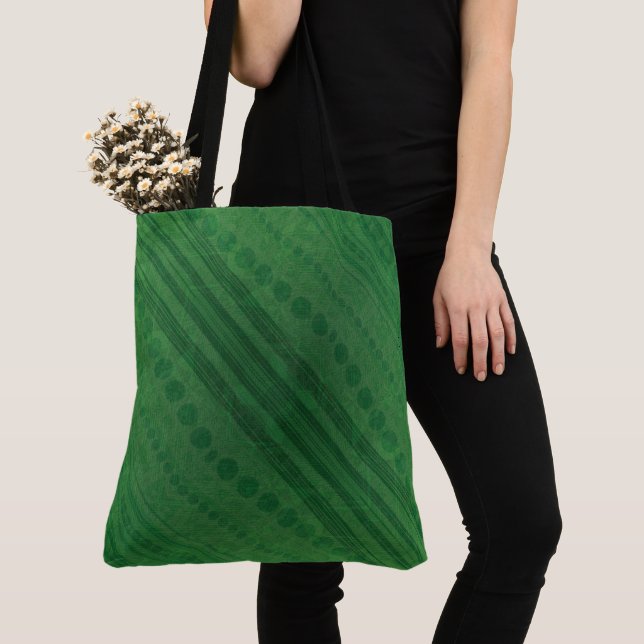 Acceptance | Green Eclectic Boho Pattern Tote Bag (Close Up)
