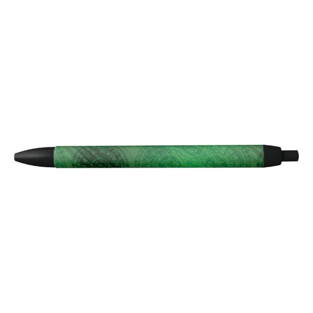 Acceptance | Green Meditation Medallions Black Ink Pen (Front)