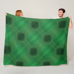 Acceptance   Green Meditation Medallions Fleece Blanket
