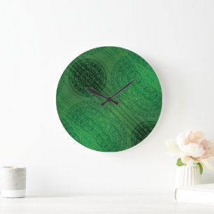 Acceptance   Green Meditation Medallions Large Clock