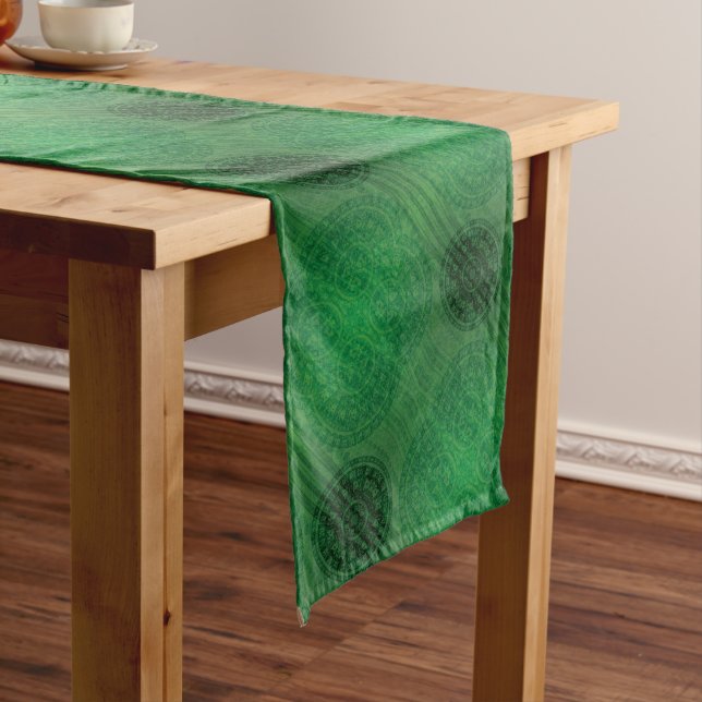 Acceptance | Green Meditation Medallions Long Table Runner (In Situ)
