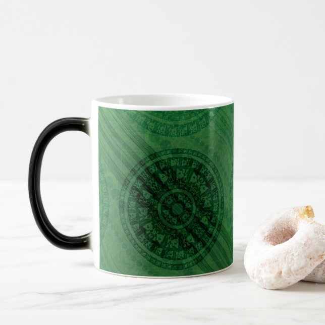 Acceptance | Green Meditation Medallions Magic Mug (With Donut)