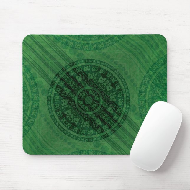 Acceptance | Green Meditation Medallions Mouse Pad (With Mouse)