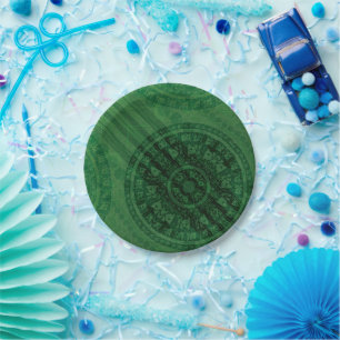 Acceptance   Green Meditation Medallions Paper Plate