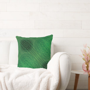 Acceptance   Green Meditation Medallions Throw Pillow