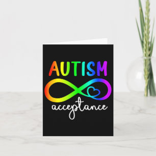 Acceptance Infinity Heart Autism Awareness Month R Card