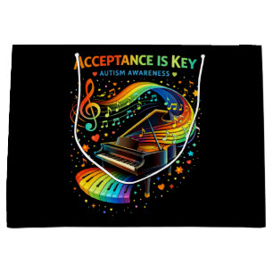 Acceptance Is Key Autism Awareness Large Gift Bag