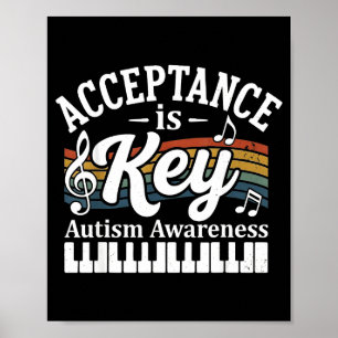 Acceptance is key autism awareness month teachers poster