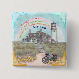 Acceptance Lighthouse 2 Inch Square Button