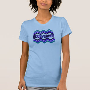Acceptance Quote in Blue Green Purple Graphic T-Shirt