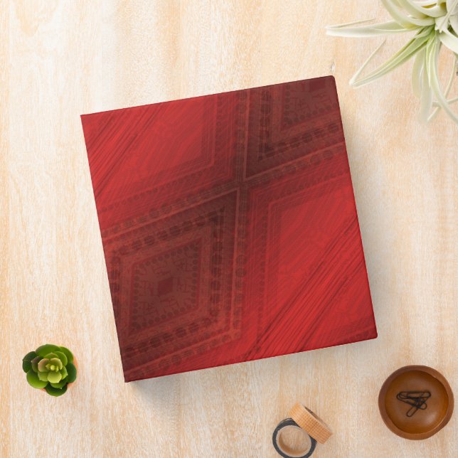 Acceptance | Red Eclectic Boho Pattern Binder (In Situ)