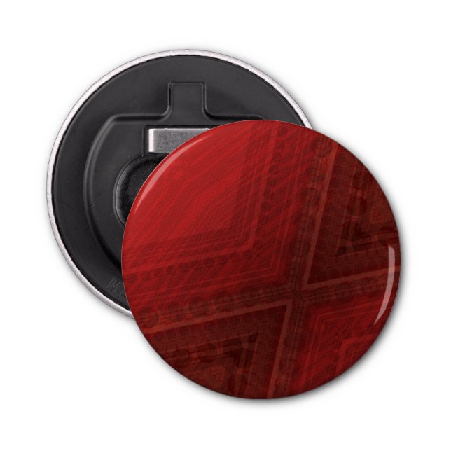 Acceptance | Red Eclectic Boho Pattern Bottle Opener (Front)