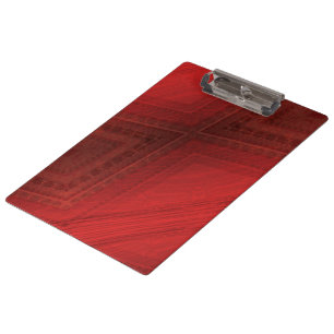 Acceptance Red Eclectic Boho Pattern Clipboard