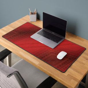 Acceptance   Red Eclectic Boho Pattern Desk Mat